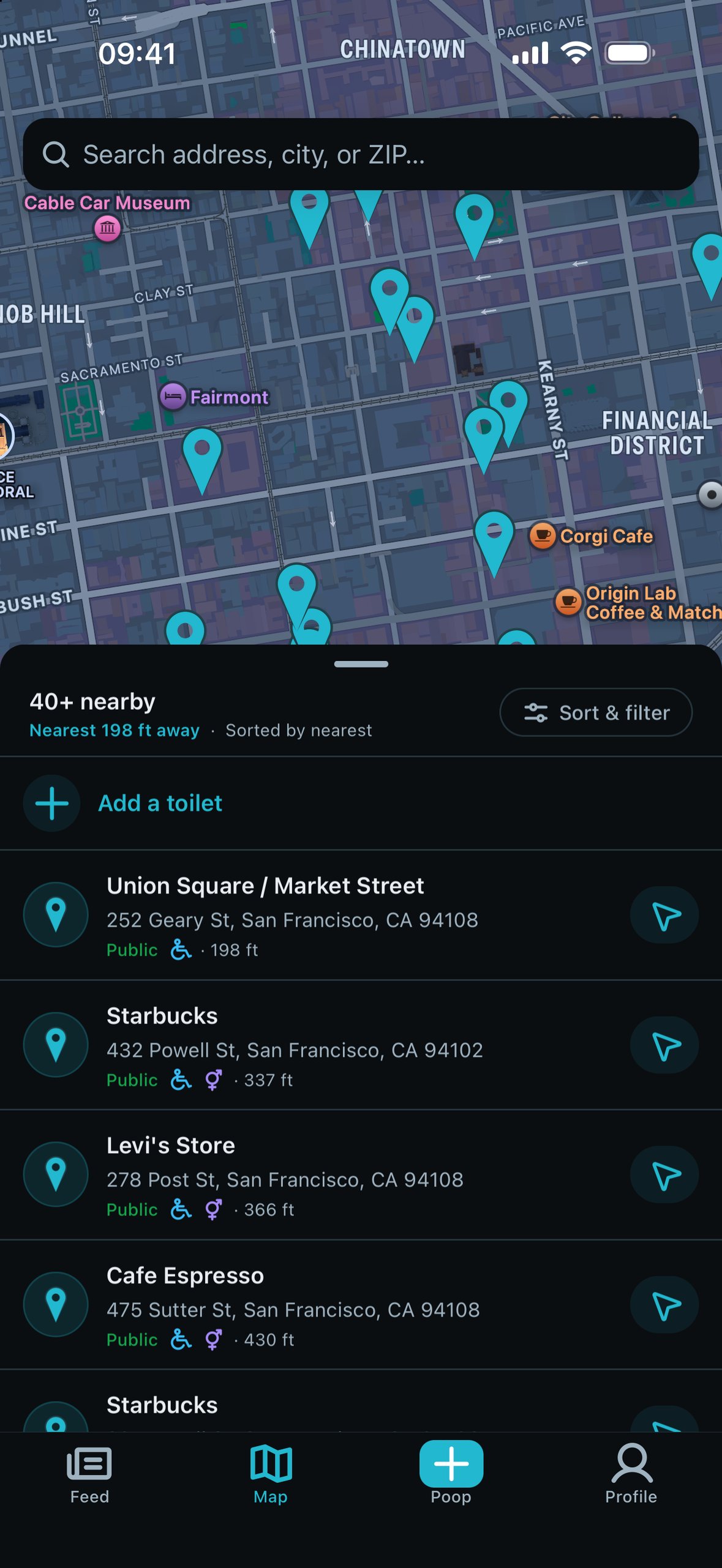 The Crapple Maps map on iPhone